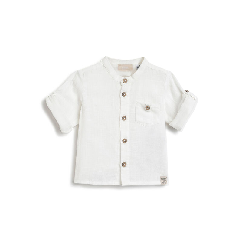 Boys Bronze Solid Long Sleeve Shirt image number 0
